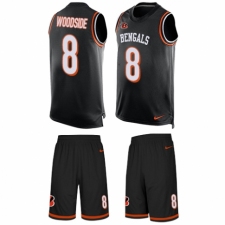 Men's Nike Cincinnati Bengals #8 Logan Woodside Limited Black Tank Top Suit NFL Jersey