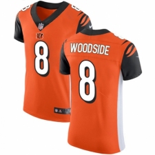 Men's Nike Cincinnati Bengals #8 Logan Woodside Orange Alternate Vapor Untouchable Elite Player NFL Jersey