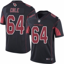 Men's Nike Arizona Cardinals #64 Mason Cole Limited Black Rush Vapor Untouchable NFL Jersey