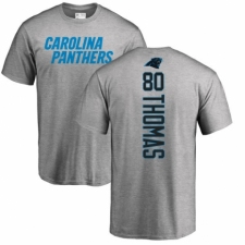NFL Nike Carolina Panthers #80 Ian Thomas Ash Backer T-Shirt