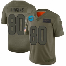 Women's Carolina Panthers #80 Ian Thomas Limited Camo 2019 Salute to Service Football Jersey