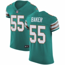 Men's Nike Miami Dolphins #55 Jerome Baker Aqua Green Alternate Vapor Untouchable Elite Player NFL Jersey