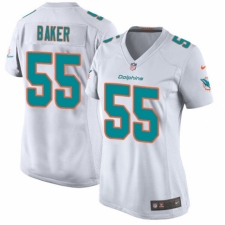 Women's Nike Miami Dolphins #55 Jerome Baker Game White NFL Jersey