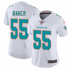 Women's Nike Miami Dolphins #55 Jerome Baker White Vapor Untouchable Limited Player NFL Jersey