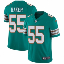 Youth Nike Miami Dolphins #55 Jerome Baker Aqua Green Alternate Vapor Untouchable Limited Player NFL Jersey
