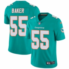 Youth Nike Miami Dolphins #55 Jerome Baker Aqua Green Team Color Vapor Untouchable Elite Player NFL Jersey