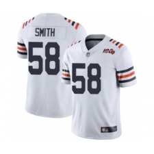 Men's Chicago Bears #58 Roquan Smith White 100th Season Limited Football Jersey