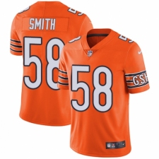 Men's Nike Chicago Bears #58 Roquan Smith Limited Orange Rush Vapor Untouchable NFL Jersey
