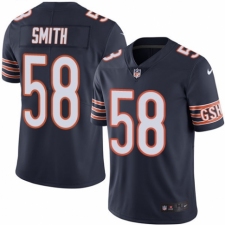 Men's Nike Chicago Bears #58 Roquan Smith Navy Blue Team Color Vapor Untouchable Limited Player NFL Jersey