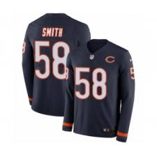 Youth Nike Chicago Bears #58 Roquan Smith Limited Navy Blue Therma Long Sleeve NFL Jersey