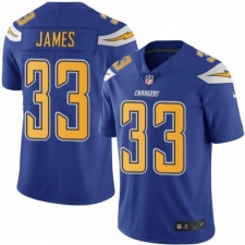 Men's Nike Los Angeles Chargers #33 Derwin James Elite Electric Blue Rush Vapor Untouchable NFL Jersey
