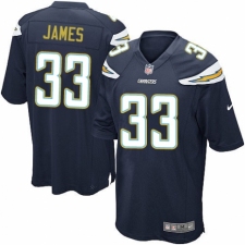 Men's Nike Los Angeles Chargers #33 Derwin James Game Navy Blue Team Color NFL Jersey