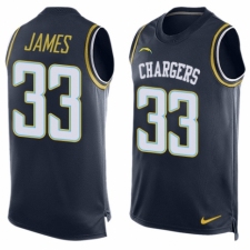 Men's Nike Los Angeles Chargers #33 Derwin James Limited Navy Blue Player Name & Number Tank Top NFL Jersey