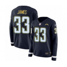Women's Nike Los Angeles Chargers #33 Derwin James Limited Navy Blue Therma Long Sleeve NFL Jersey