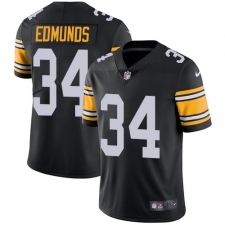 Men's Nike Pittsburgh Steelers #34 Terrell Edmunds Black Alternate Vapor Untouchable Limited Player NFL Jersey