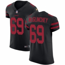 Men's Nike San Francisco 49ers #69 Mike McGlinchey Black Alternate Vapor Untouchable Elite Player NFL Jersey