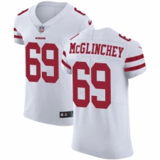 Men's Nike San Francisco 49ers #69 Mike McGlinchey White Vapor Untouchable Elite Player NFL Jersey