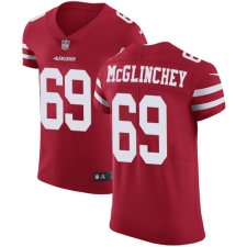 Mens Nike San Francisco 49ers Mike McGlinchey Vapor Untouchable Elite Red Jersey