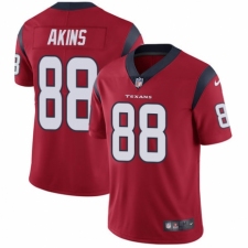 Men's Nike Houston Texans #88 Jordan Akins Red Alternate Vapor Untouchable Limited Player NFL Jersey