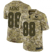Youth Nike Houston Texans #88 Jordan Akins Limited Camo 2018 Salute to Service NFL Jersey