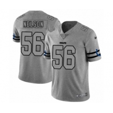 Men's Indianapolis Colts #56 Quenton Nelson Limited Gray Team Logo Gridiron Football Jersey