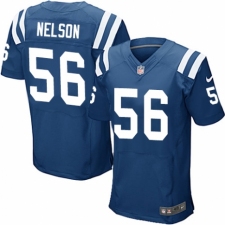 Men's Nike Indianapolis Colts #56 Quenton Nelson Elite Royal Blue Team Color NFL Jersey
