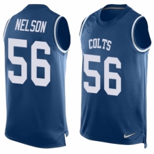 Men's Nike Indianapolis Colts #56 Quenton Nelson Limited Royal Blue Player Name & Number Tank Top NFL Jersey