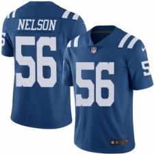 Men's Nike Indianapolis Colts #56 Quenton Nelson Limited Royal Blue Rush Vapor Untouchable NFL Jersey