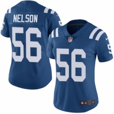 Women's Nike Indianapolis Colts #56 Quenton Nelson Royal Blue Team Color Vapor Untouchable Limited Player NFL Jersey