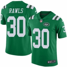 Men's Nike New York Jets #30 Thomas Rawls Elite Green Rush Vapor Untouchable NFL Jersey