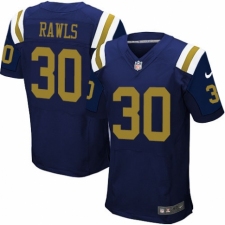 Men's Nike New York Jets #30 Thomas Rawls Elite Navy Blue Alternate NFL Jersey