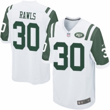 Men's Nike New York Jets #30 Thomas Rawls Game White NFL Jersey