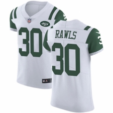 Men's Nike New York Jets #30 Thomas Rawls White Vapor Untouchable Elite Player NFL Jersey