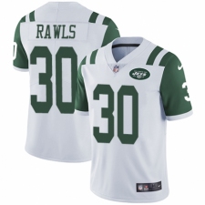 Men's Nike New York Jets #30 Thomas Rawls White Vapor Untouchable Limited Player NFL Jersey