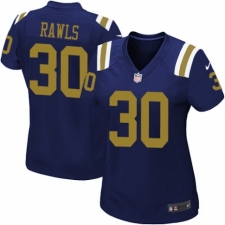 Women's Nike New York Jets #30 Thomas Rawls Elite Navy Blue Alternate NFL Jersey