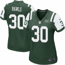 Women's Nike New York Jets #30 Thomas Rawls Game Green Team Color NFL Jersey