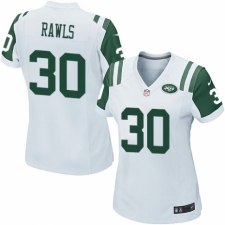 Women's Nike New York Jets #30 Thomas Rawls Game White NFL Jersey