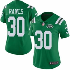 Women's Nike New York Jets #30 Thomas Rawls Limited Green Rush Vapor Untouchable NFL Jersey