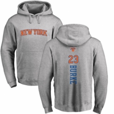 NBA Nike New York Knicks #23 Trey Burke Ash Backer Pullover Hoodie