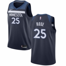Men's Nike Minnesota Timberwolves #25 Derrick Rose Swingman Navy Blue NBA Jersey - Icon Edition
