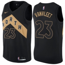 Men's Nike Toronto Raptors #23 Fred VanVleet Authentic Black NBA Jersey - City Edition