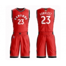 Men's Toronto Raptors #23 Fred VanVleet Swingman Red 2019 Basketball Finals Bound Suit Jersey - Icon Edition