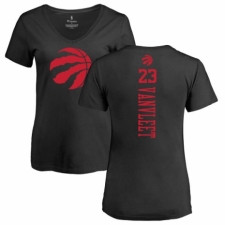 NBA Women's Nike Toronto Raptors #23 Fred VanVleet Black One Color Backer Slim-Fit V-Neck T-Shirt