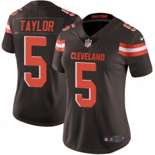 Women's Nike Cleveland Browns #5 Tyrod Taylor Brown Team Color Vapor Untouchable Limited Player NFL Jersey