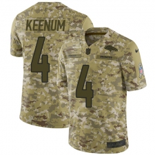 Men's Nike Denver Broncos #4 Case Keenum Limited Camo 2018 Salute to Service NFL Jersey
