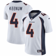 Men's Nike Denver Broncos #4 Case Keenum White Vapor Untouchable Limited Player NFL Jersey