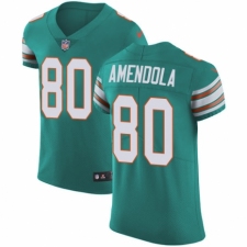 Men's Nike Miami Dolphins #80 Danny Amendola Aqua Green Alternate Vapor Untouchable Elite Player NFL Jersey