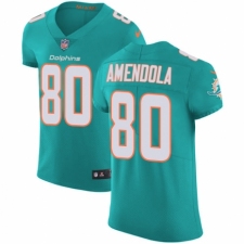 Men's Nike Miami Dolphins #80 Danny Amendola Aqua Green Team Color Vapor Untouchable Elite Player NFL Jersey