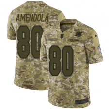 Men's Nike Miami Dolphins #80 Danny Amendola Limited Camo 2018 Salute to Service NFL Jersey