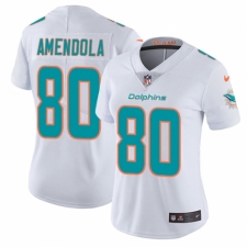 Women's Nike Miami Dolphins #80 Danny Amendola White Vapor Untouchable Elite Player NFL Jersey